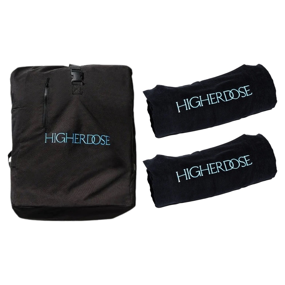 Higher Dose HigherDOSE Infrared Sauna Towel 2 Inserts And Carry Backpack Bag NEW